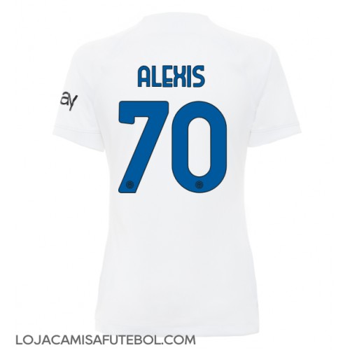 Camisa de Futebol Inter Milan Alexis Sanchez #70 Equipamento Secundário Mulheres 2023-24 Manga Curta